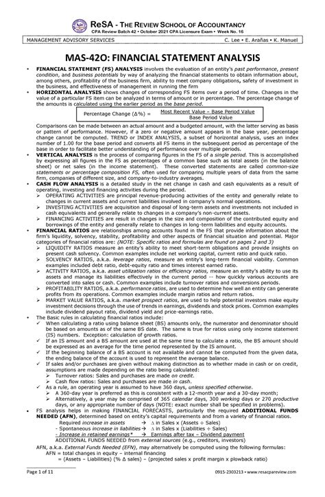 resa far handouts